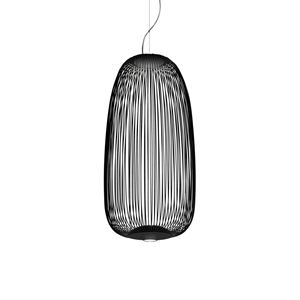 Foscarini Spokes 1 Riippuvalaisin LED-valoilla, Musta
