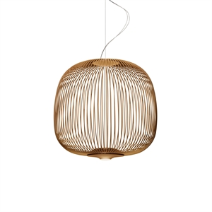 Foscarini Spokes 2 Midi -riippuvalaisin LED-valoilla, Kupari