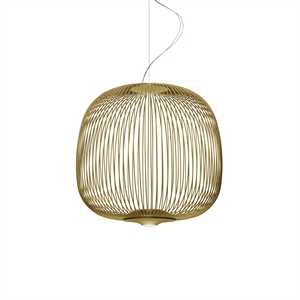 Foscarini Spokes 2 Midi -riippuvalaisin LED-valolla, Kulta