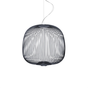 Foscarini Spokes 2 Midi -riippuvalaisin LED-valolla, Harmaa