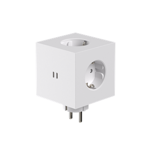 Avolt x Martinelli Luce Square 2 Socket Opal White