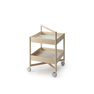 Nikari Taso -tarjotin, Korkea Pyörillä, Tuhka/sieni