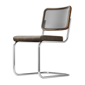 Thonet S 32 N ulokeruokailutuoli kromi/pähkinä