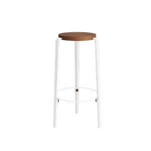 TipToe BIG LOU Stool Stained Oak/Cloudy White