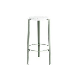 TipToe BIG LOU Stool Recycled Plastic White/ Eucalyptus Grey