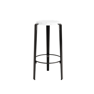 TipToe BIG LOU Stool Recycled Plastic White/Graphite Black