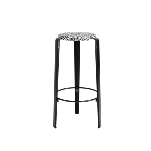 TipToe BIG LOU Stool Recycled Plastic Black/Graphite Black