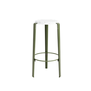 TipToe BIG LOU Stool Recycled Plastic White/ Rosemary Green