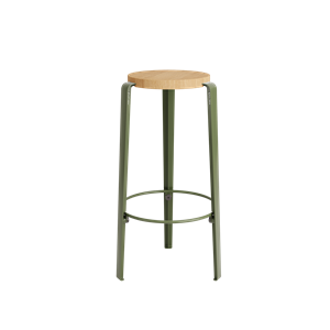 TipToe BIG LOU Stool Oak/Rosemary Green