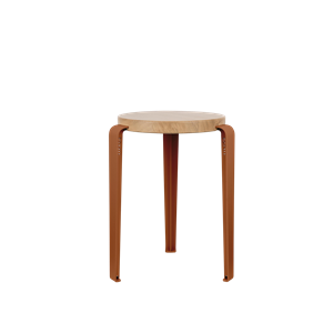 TipToe x Heju Lou Stool Oak/Cinnamon Brown