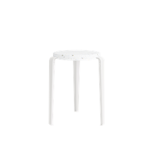 TipToe LOU Stool Recycled Plastic White/ Cloudy White