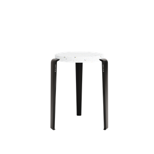 TipToe LOU Stool Recycled Plastic White/Graphite Black