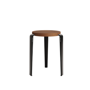 TipToe LOU Stool Stained Oak/Graphite Black