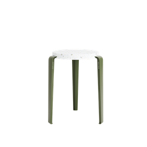 TipToe LOU Stool Recycled Plastic White/ Rosemary Green