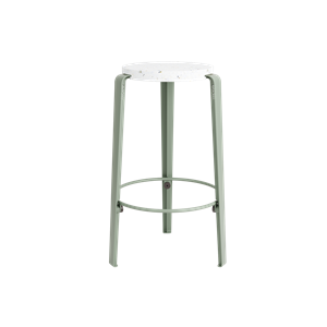 TipToe MI LOU Stool Recycled Plastic White/ Eucalyptus Grey