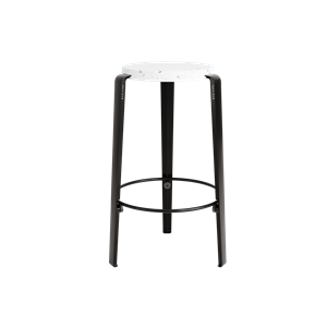 TipToe MI LOU Stool Recycled Plastic White/Graphite Black