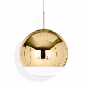 Tom Dixon Mirror Ball Gold Pendant Large LED