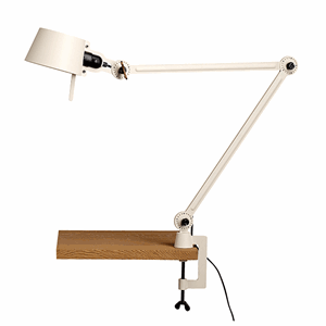 Tonone Bolt Double Arm Table Lamp Beige with clip