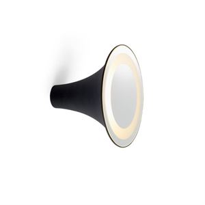 Trizo 21 Sirens Wall lamp Black + Mat White glass + Mirror Small