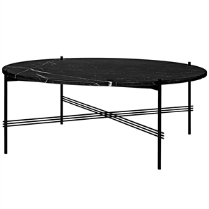 GUBI TS Coffee Table Round Ø105 Black/ Black Marquina Marble