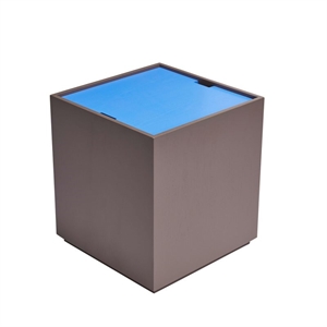 Hübsch Vault Side table/Storage Box Brown/ Blue