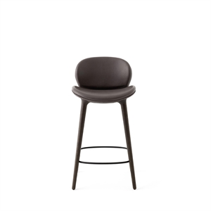 Vipp 465 Lodge Barstool Dark Oak/Dark Brown Leather