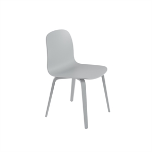 Muuto Visu Dining Chair w. Wood Base Gray