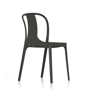 Vitra Belleville ulkotuoli muovikuorella Deep Black