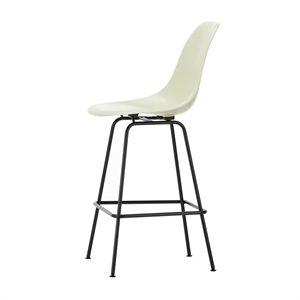 Vitra Eames Fiberglass Bar Stool Medium Parchment/ Black