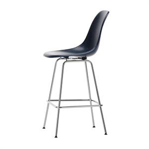 Vitra Eames lasikuituinen baarijakkara Medium laivastonsininen/kromi