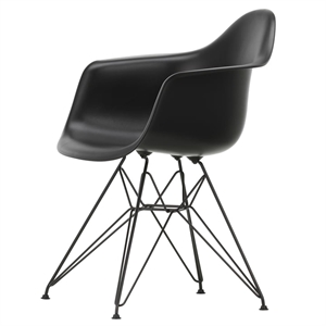 Vitra Eames Muovinen RE DAR Ruokapöydän Tuoli Syvämusta/musta