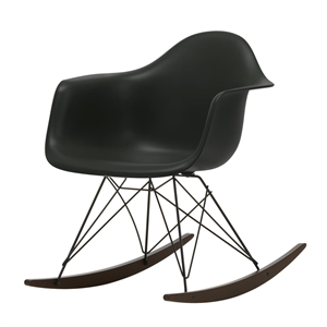 Vitra Eames muovinen RAR-nojatuoli Deep Black/Dark Maple