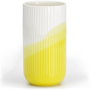 Vitra Herringbone Ribbed Vase Keltainen