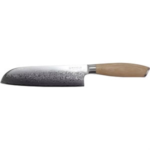Mareld Akio Japanilainen Santokuveitsi 18 cm Vaalea Puu