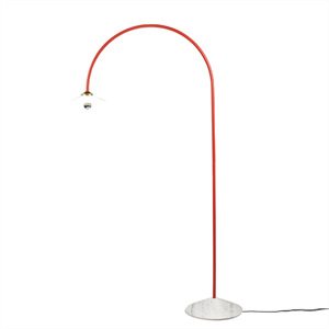 Valerie Objects Seisova Lamppu N°2 Lattiavalaisin Marmori/punainen