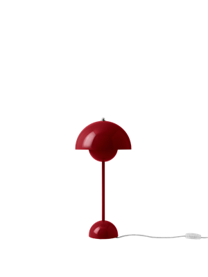 &Tradition Flowerpot VP3 -pöytävalaisin, Kirkkaanpunainen