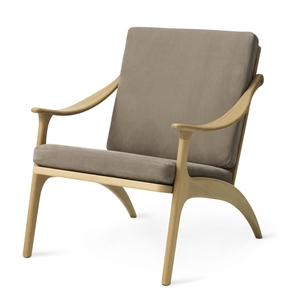 Warm Nordic Lean Back Armchair Oak/Nabuk Seppia